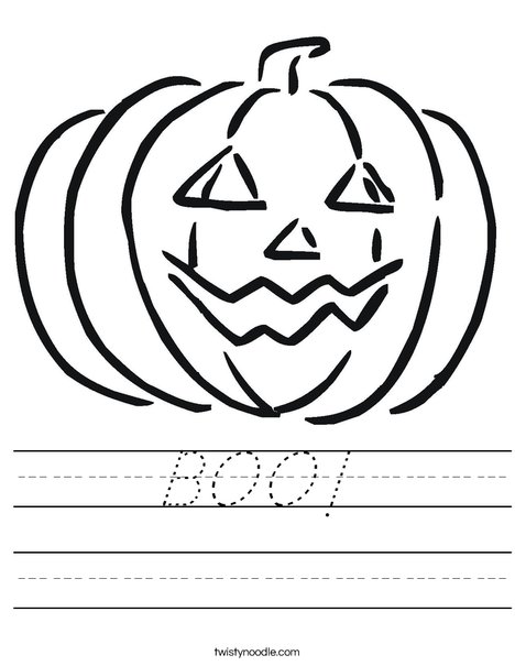 Happy Jack O' Lantern Worksheet