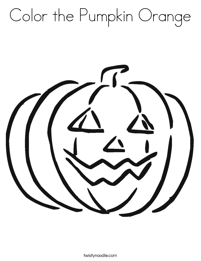 Color the Pumpkin Orange Coloring Page