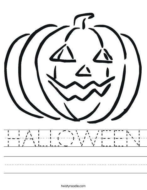 Happy Jack O' Lantern Worksheet