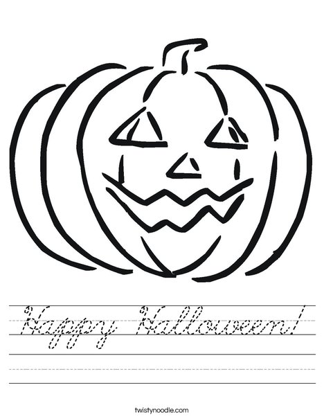 Happy Jack O' Lantern Worksheet