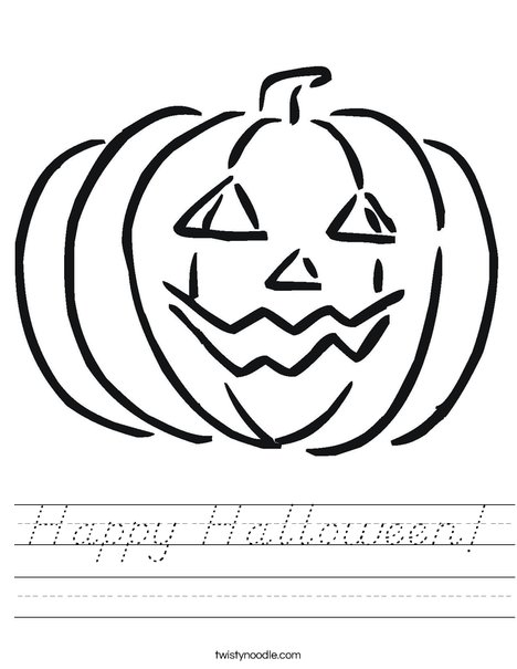 Happy Jack O' Lantern Worksheet