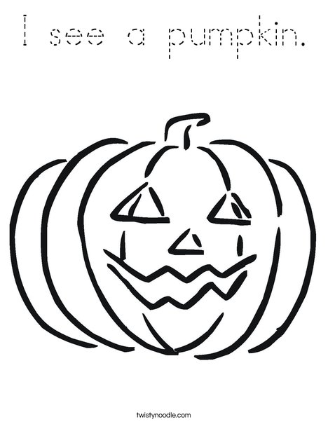 Happy Jack O' Lantern Coloring Page