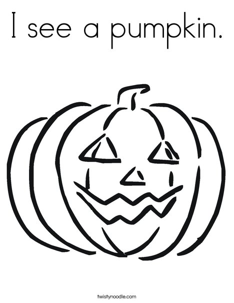 Happy Jack O' Lantern Coloring Page