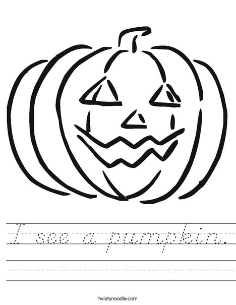 Happy Jack O' Lantern Worksheet