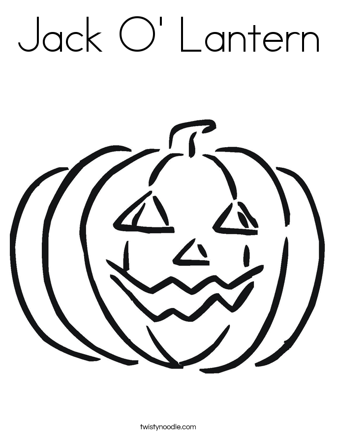 Jack O' Lantern Coloring Page