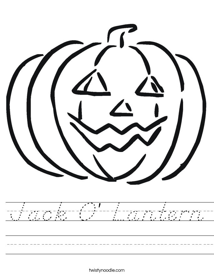Jack O' Lantern Worksheet