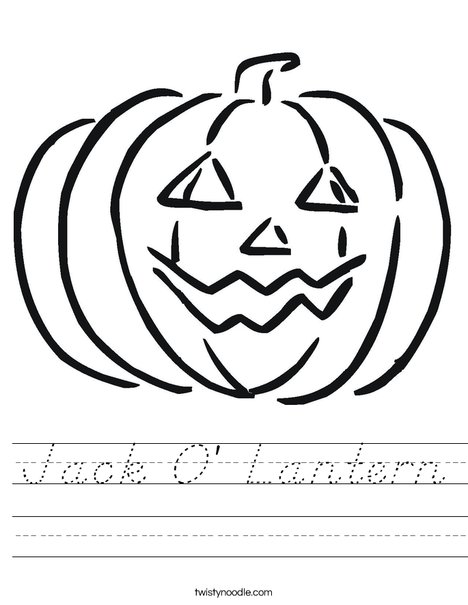 Happy Jack O' Lantern Worksheet