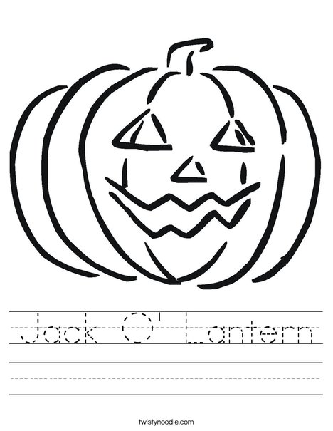 Happy Jack O' Lantern Worksheet