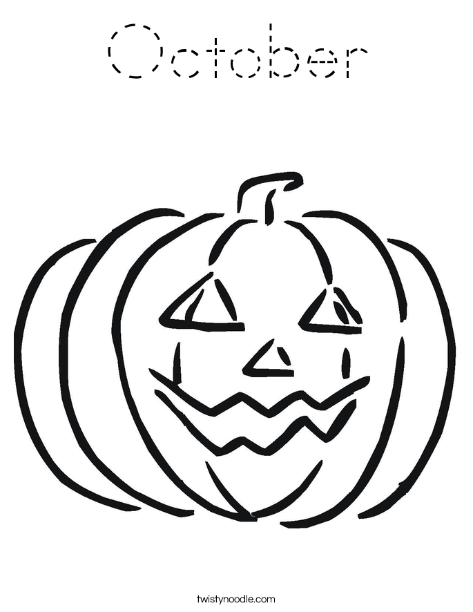 October Coloring Page