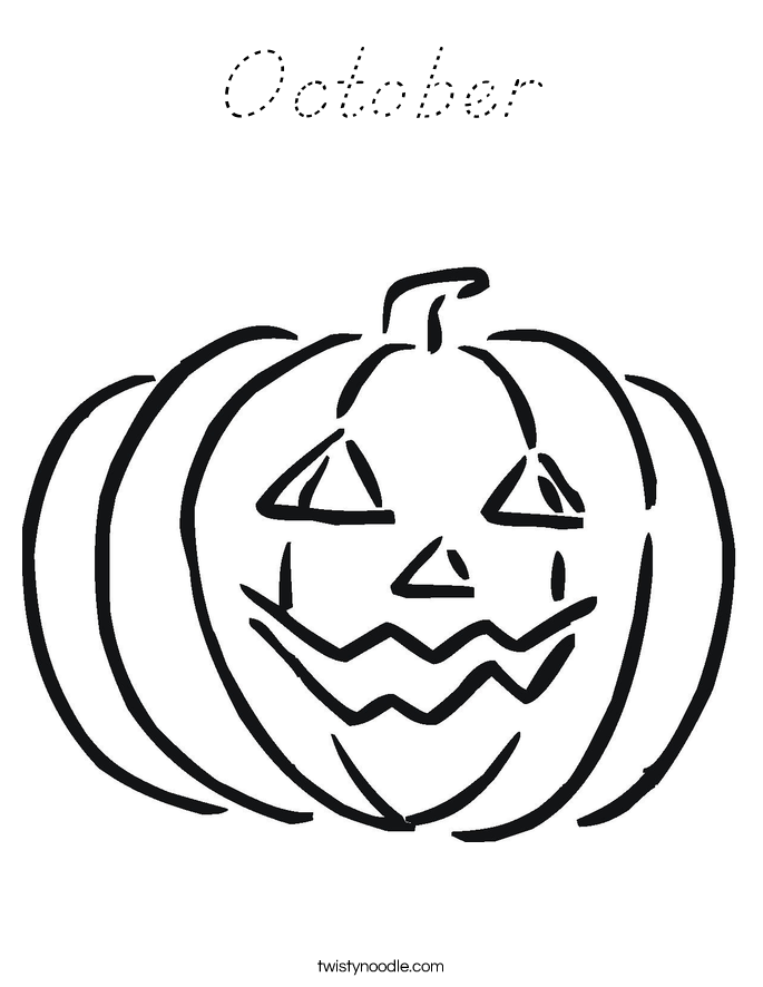 October Coloring Page