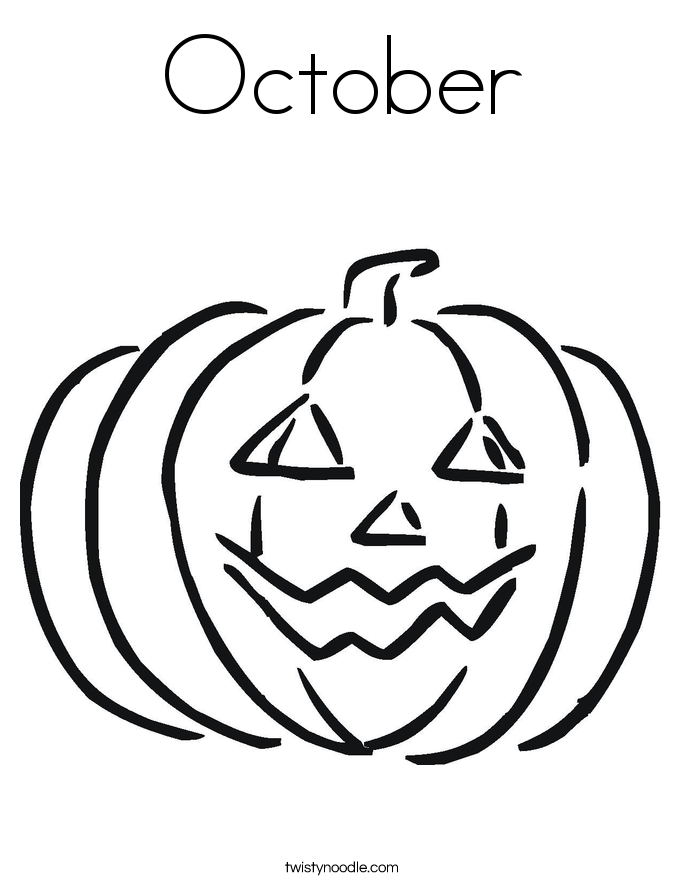 October Coloring Page