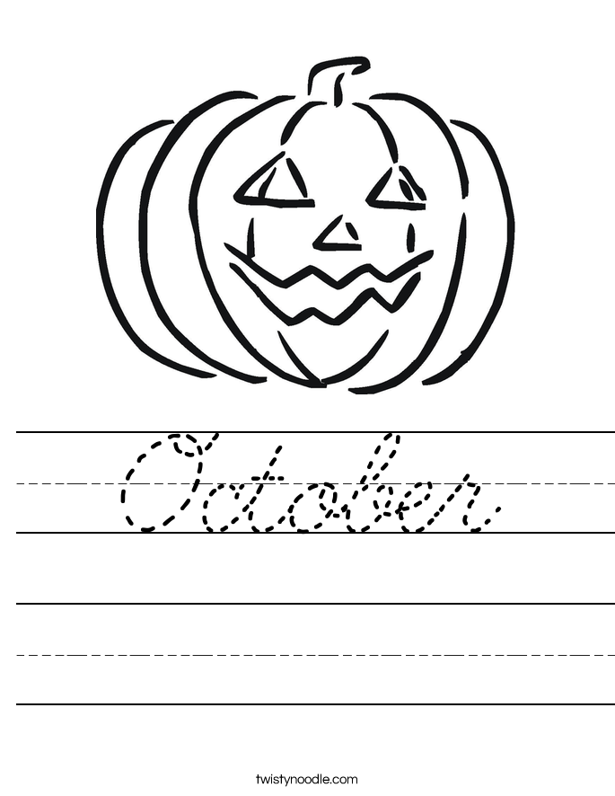 October Worksheet