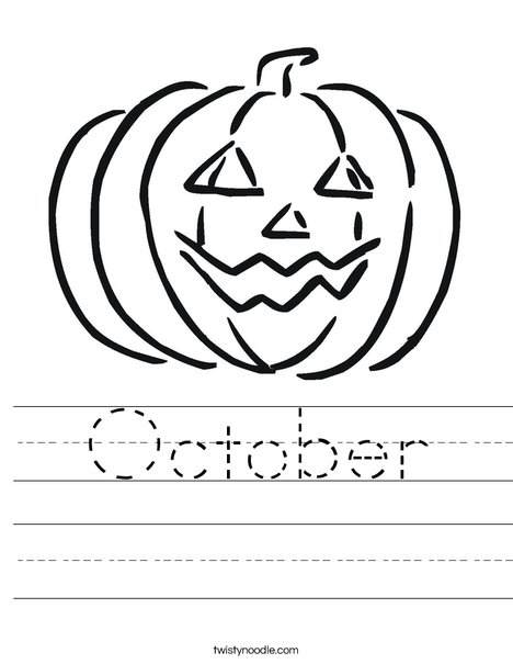 Happy Jack O' Lantern Worksheet