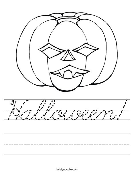 Jack O' Lantern Worksheet
