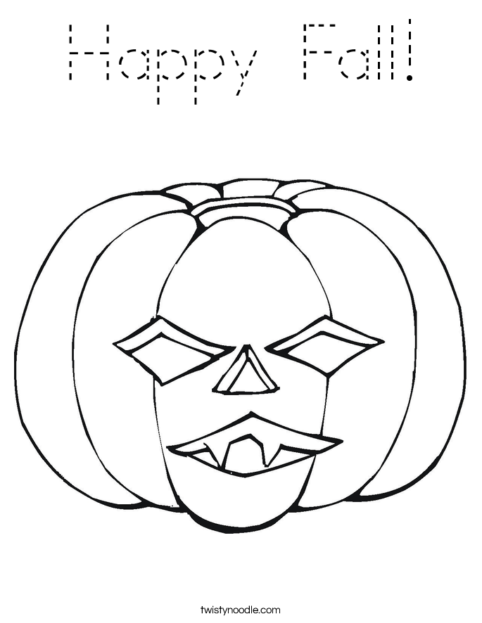 Happy Fall! Coloring Page