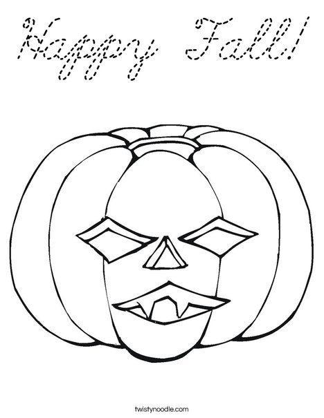 Jack O' Lantern Coloring Page