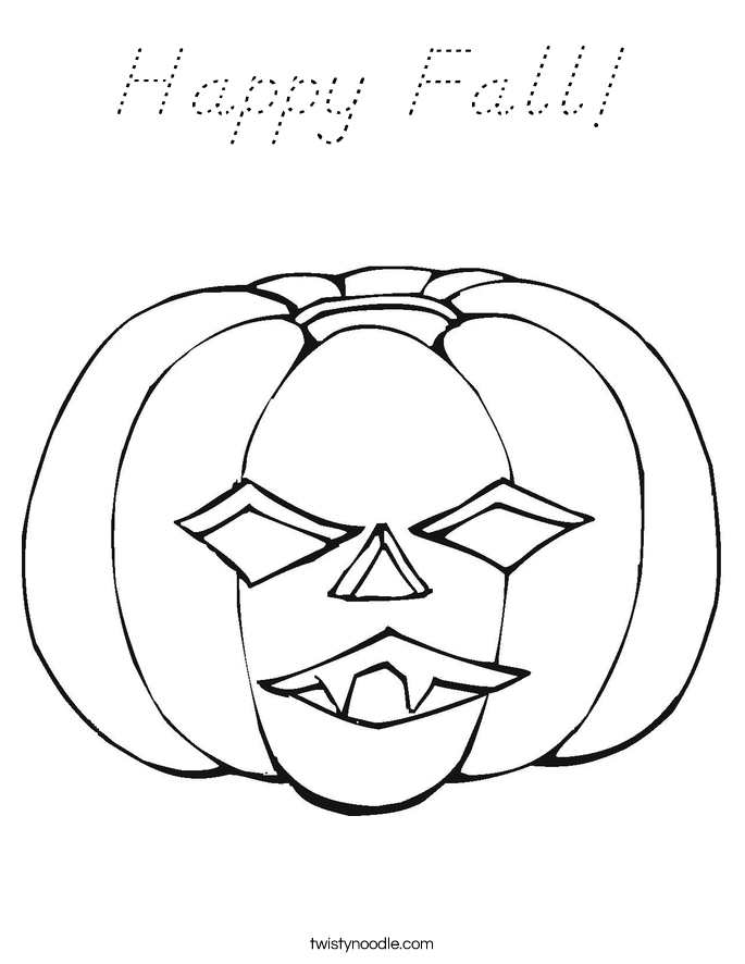 Happy Fall! Coloring Page