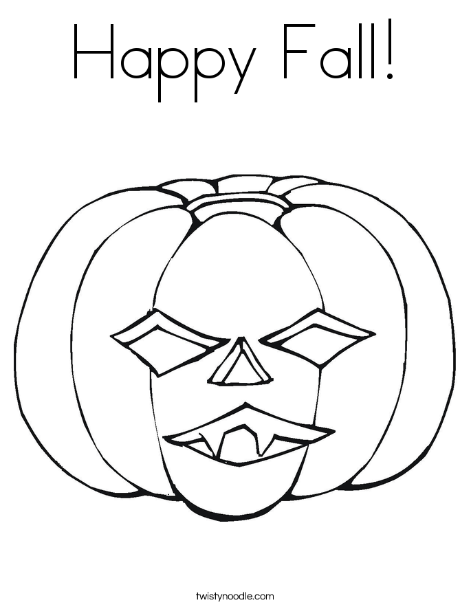 Happy Fall! Coloring Page