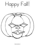 Happy Fall! Coloring Page