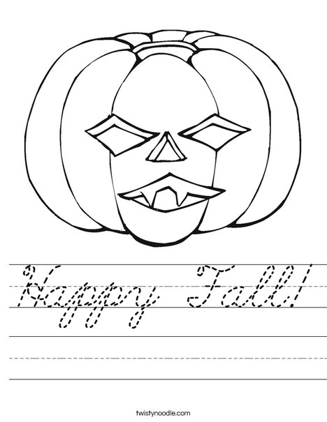 Jack O' Lantern Worksheet