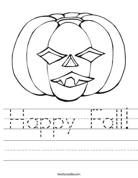 Jack O' Lantern Worksheet