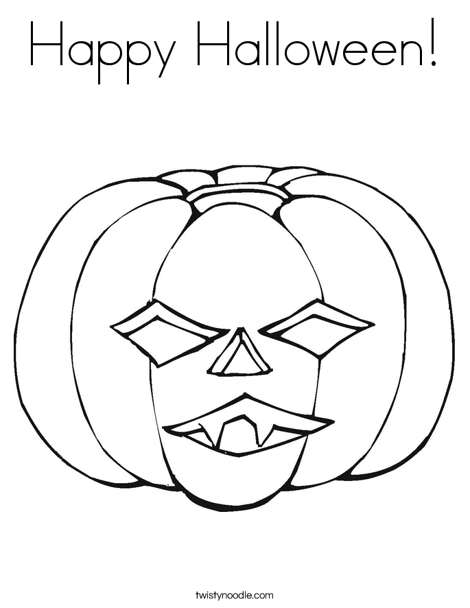 Happy Halloween! Coloring Page