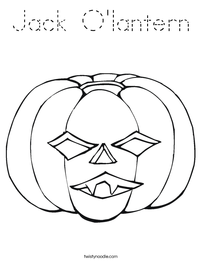 Jack O'lantern Coloring Page