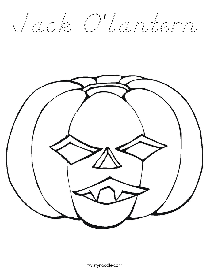 Jack O'lantern Coloring Page