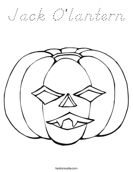 Jack O' Lantern Coloring Page