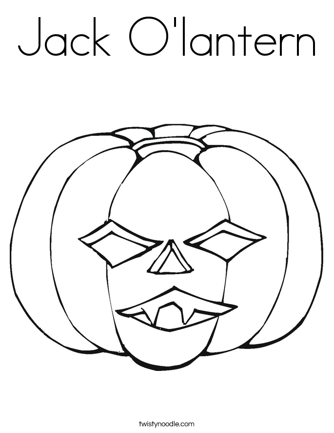 Jack O'lantern Coloring Page
