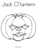Jack O'lantern Coloring Page