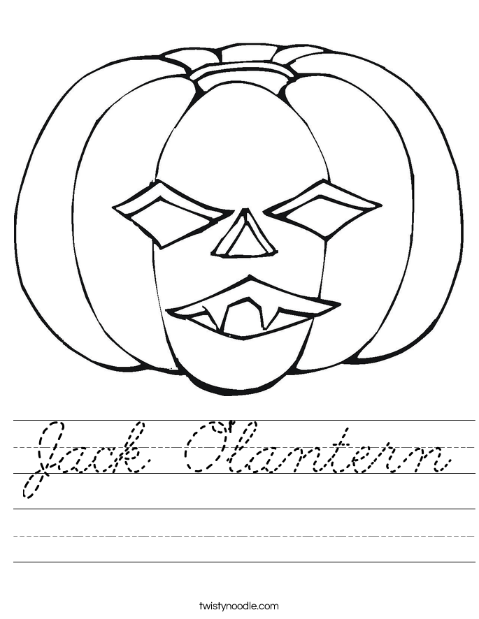 Jack O'lantern Worksheet