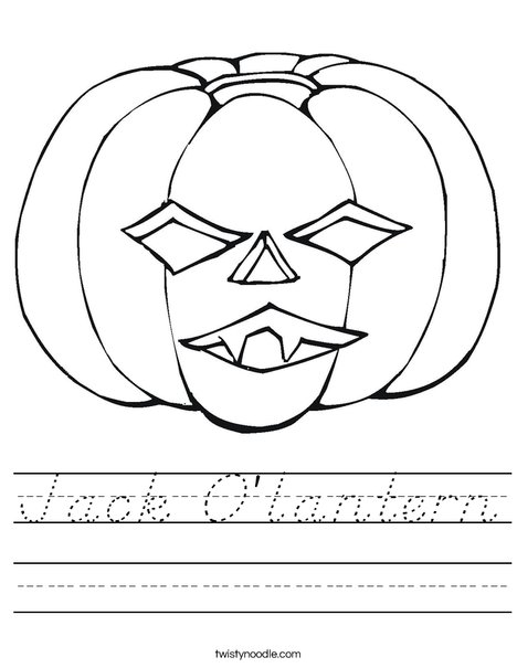 Jack O' Lantern Worksheet