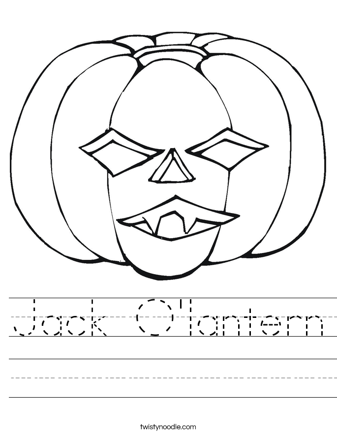 Jack O'lantern Worksheet