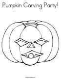 Pumpkin Carving Party Coloring Page