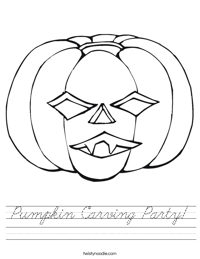 Pumpkin Carving Party! Worksheet