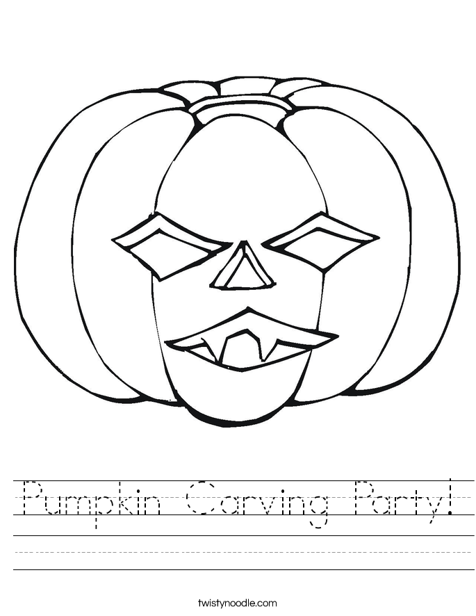 Pumpkin Carving Party! Worksheet