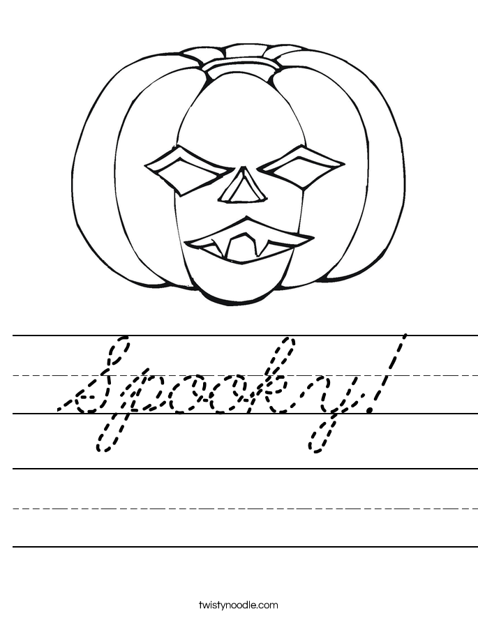Spooky! Worksheet