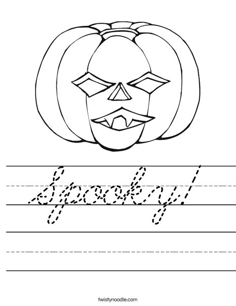 Jack O' Lantern Worksheet