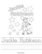 Jackie Robinson Handwriting Sheet