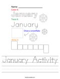 January Activity Worksheet