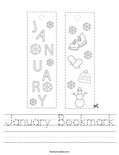 January Bookmark Worksheet
