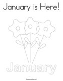 January is Here Coloring Page