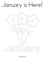 January is Here Coloring Page
