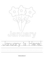 January is Here Handwriting Sheet