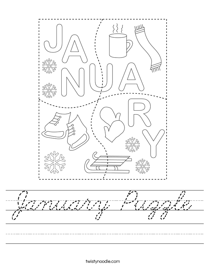 January Puzzle Worksheet