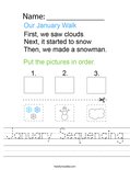 January Sequencing Worksheet
