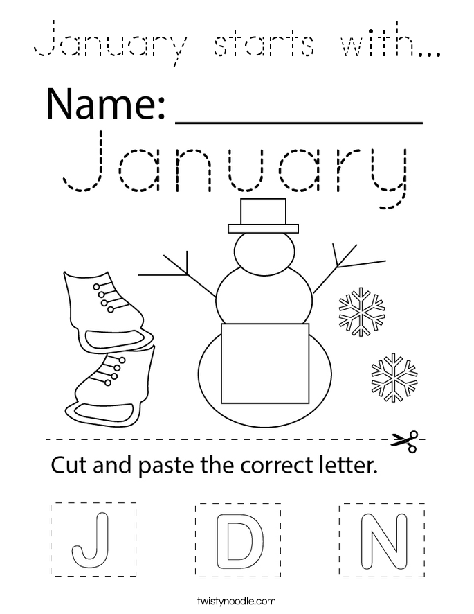 January starts with... Coloring Page