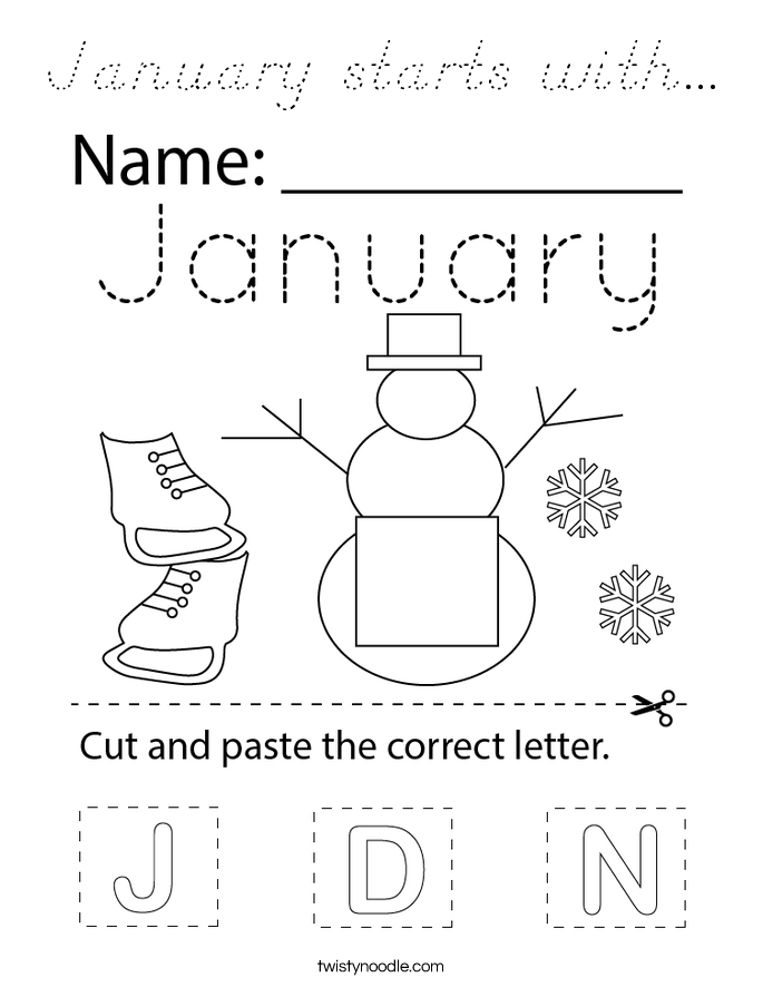 January starts with... Coloring Page