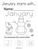 January starts with Coloring Page